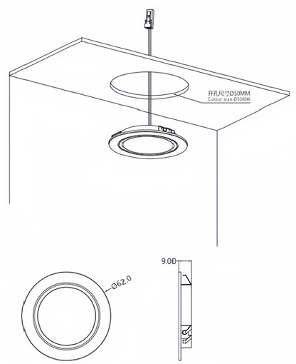 FW-L-6010B Recessed Mounted LED Downlight